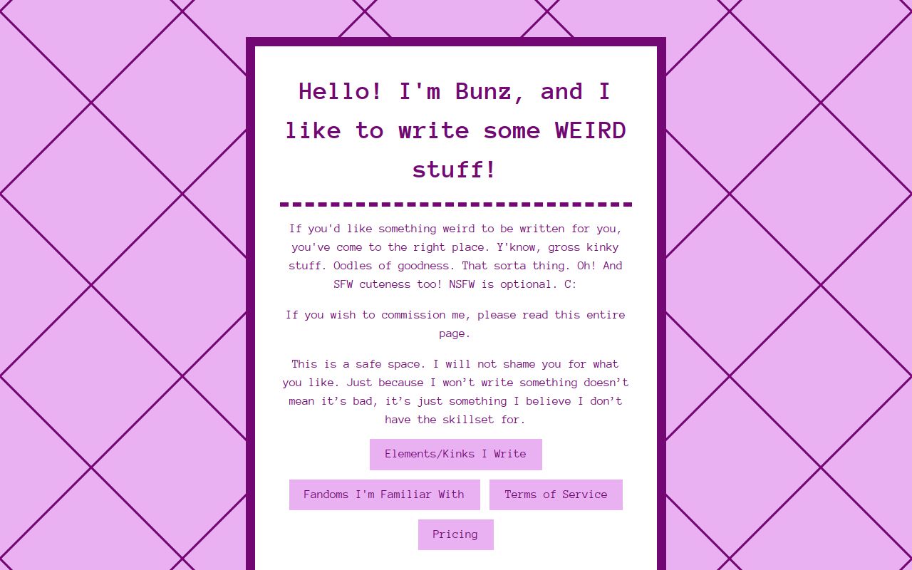 Bunzy’s Writing Commissions